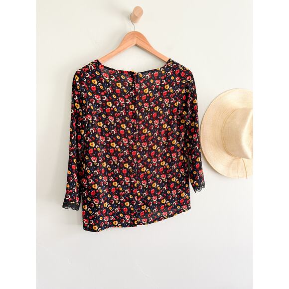 Sézane | Sezane | Marina Floral Lace Blouse | Sz 34/2 - Picture 9 of 11